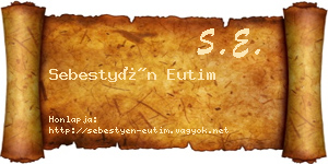 Sebestyén Eutim névjegykártya